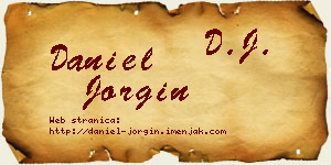 Daniel Jorgin vizit kartica